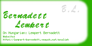 bernadett lempert business card